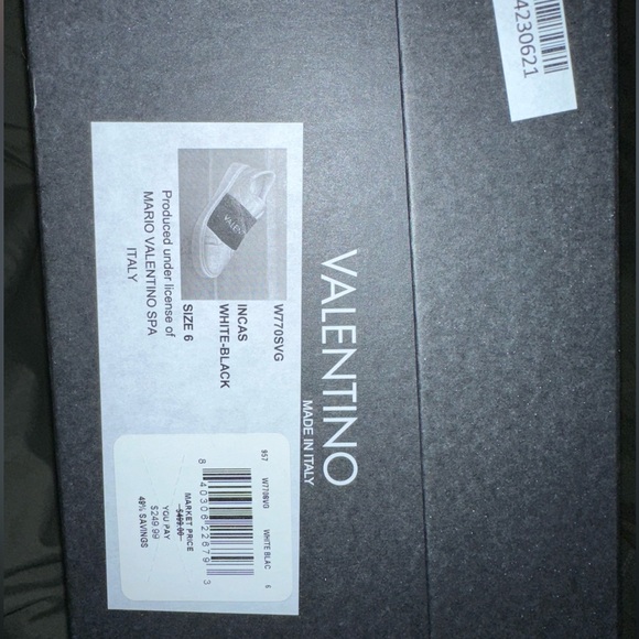 VALENTINO BY MARIO VALENTINO
White and black Logo Slip On Sneakers size 6 - Picture 7 of 7
